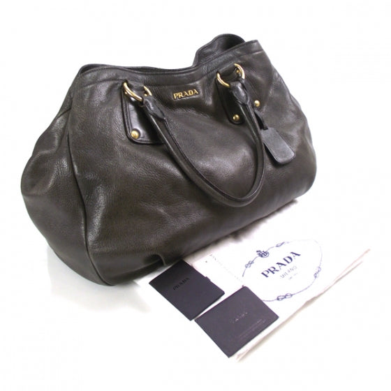 Prada Cervo Deerskin Bauletto Brown 4 of 12