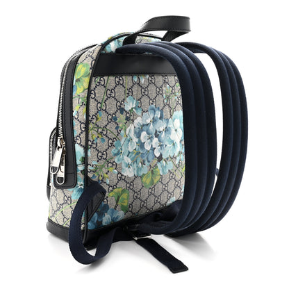 Gucci GG Supreme Monogram Blooms Small Day Backpack Blue 3 of 10