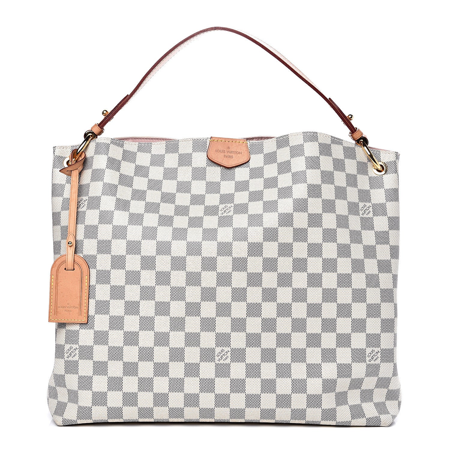 Louis Vuitton Damier Azur Graceful MM Rose Ballerine 1 of 15