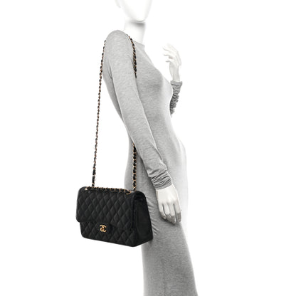 Chanel Caviar Quilted Jumbo Double Flap Black 2 of 10