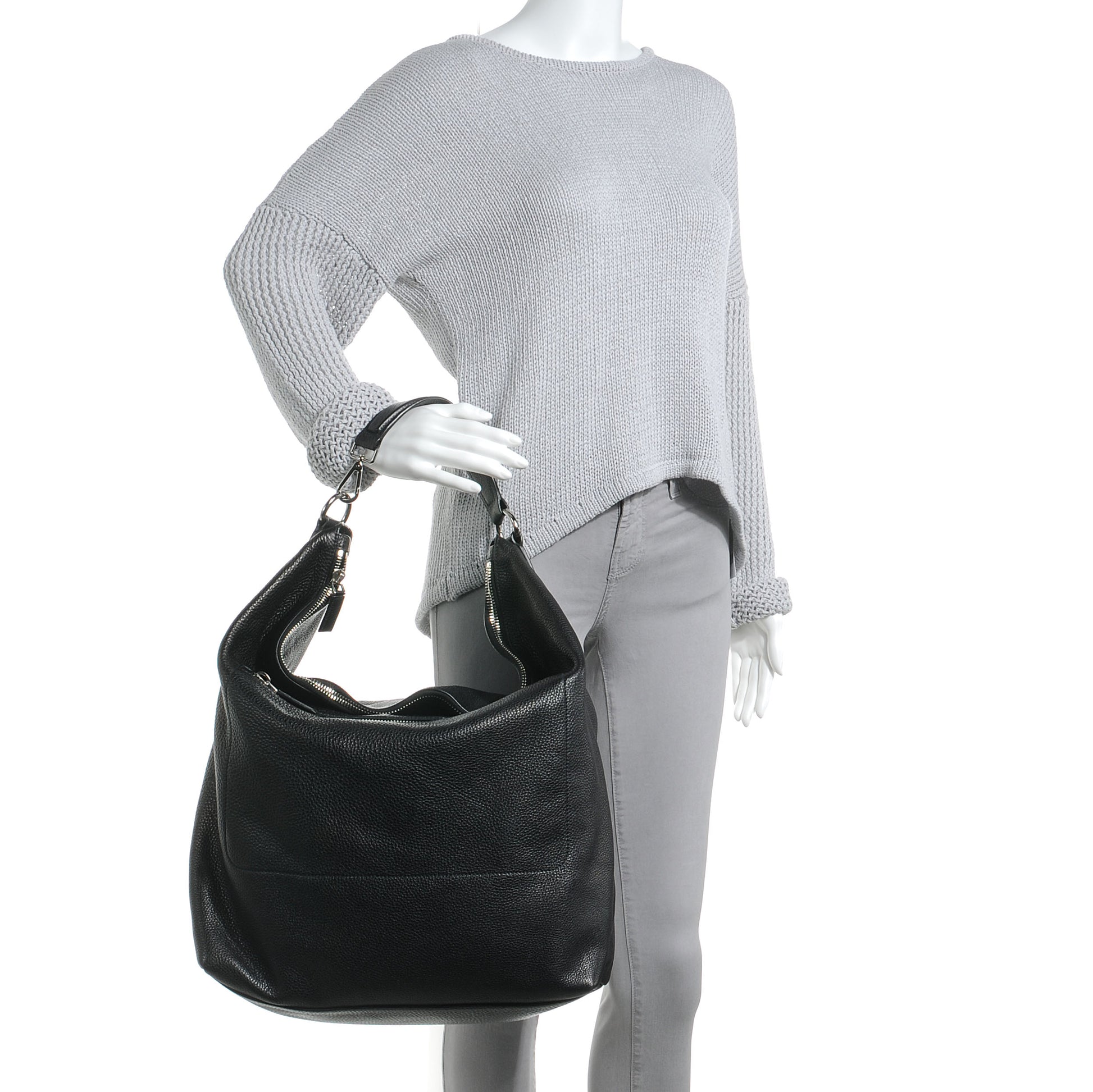 Prada Vitello Daino Hobo Nero Black 2 of 9