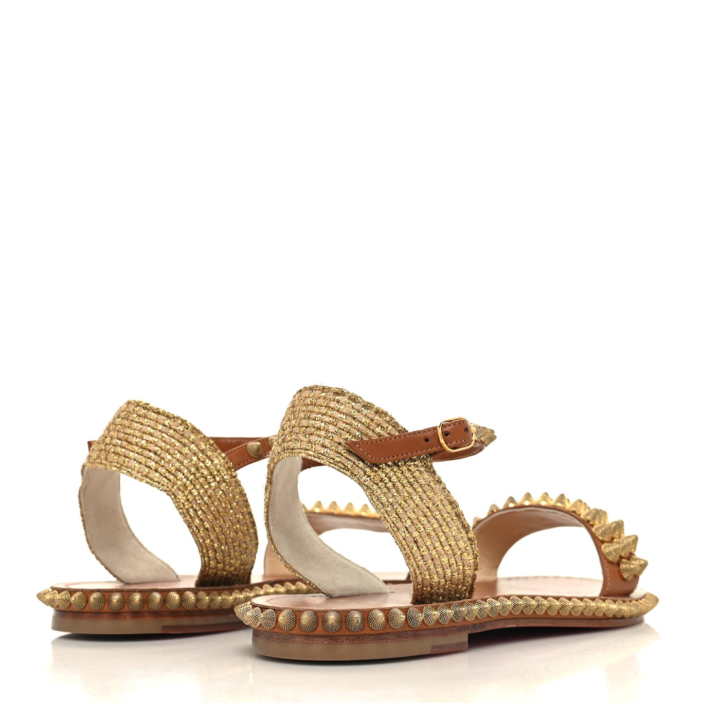 Specchio Cordorella Flat Sandals 38 Cuoio