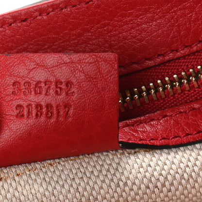 Gucci Pebbled Calfskin Medium Soho Flap Crossbody Tabasco Red 7 of 9