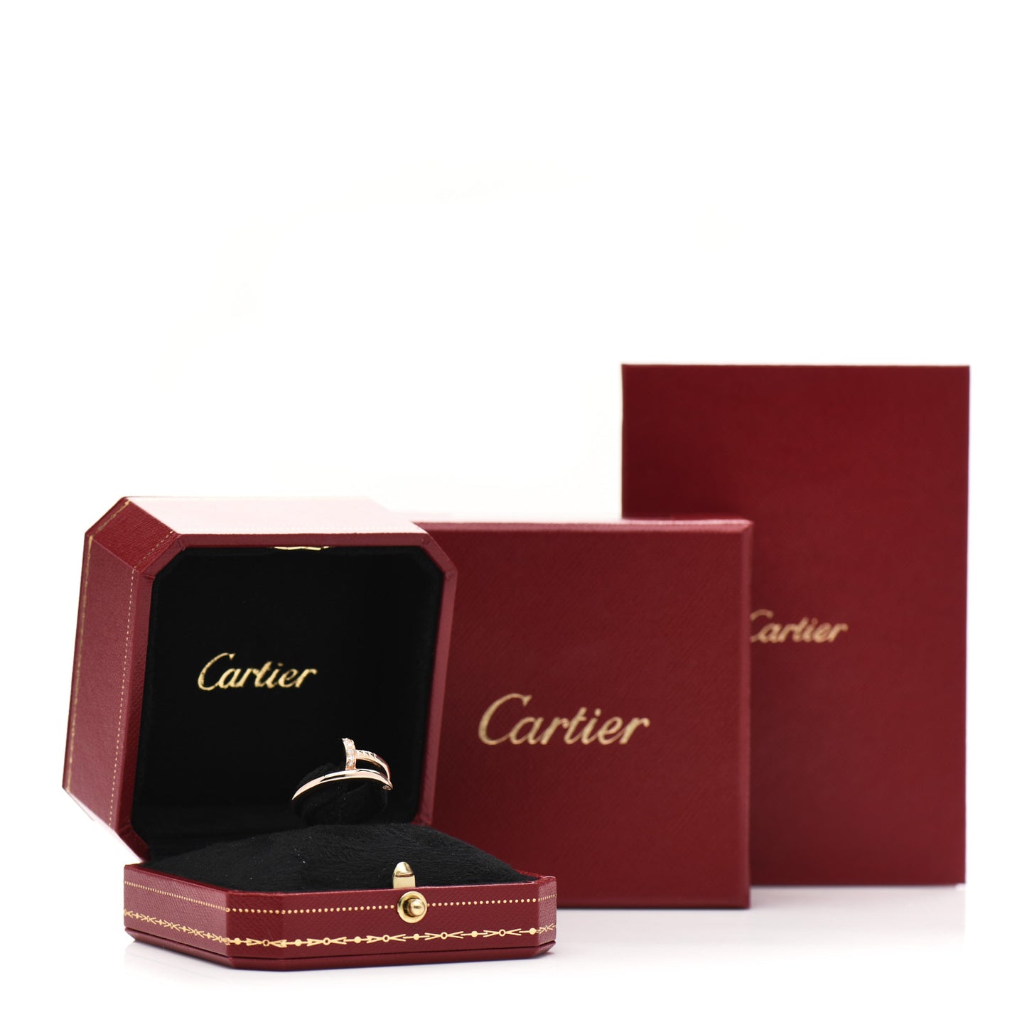 18K Pink Gold Diamond Juste Un Clou Ring 54 7