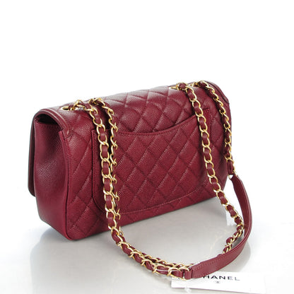 Chanel Caviar Quilted Medium CC Filigree Flap Burgundy 3 of 7