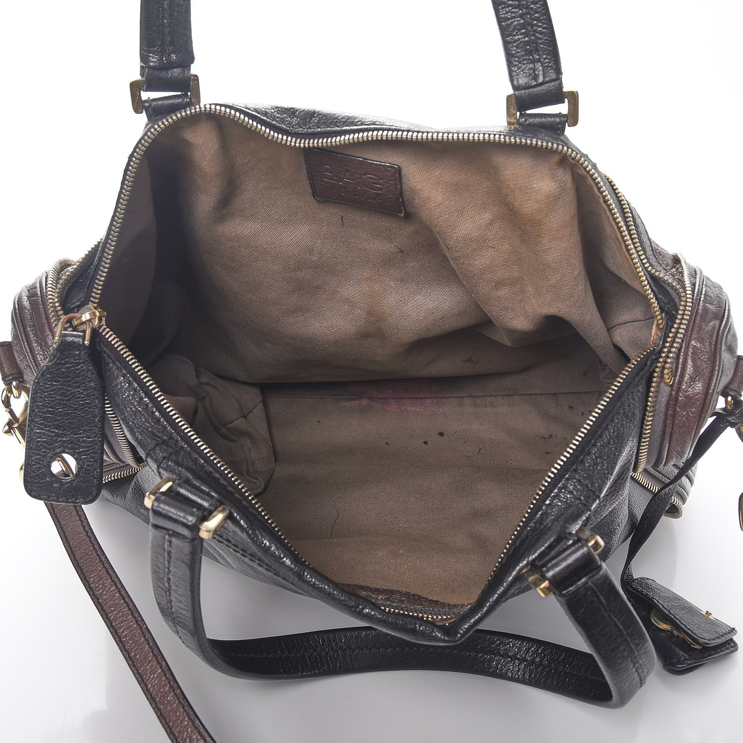 Dolce & Gabbana Goatskin Vilma Shoulder Bag Taupe Black 5 of 10