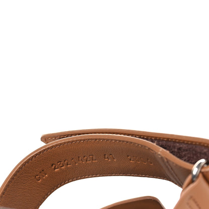 Hermes Calfskin Womens Embroidered Chypre Sandals 41 Naturel 8 of 9