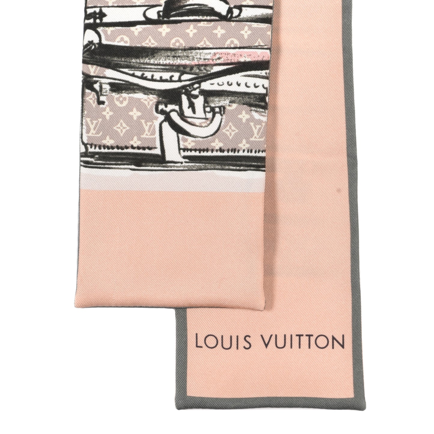 Silk Monogram Trunks Bandeau Rose Poudre