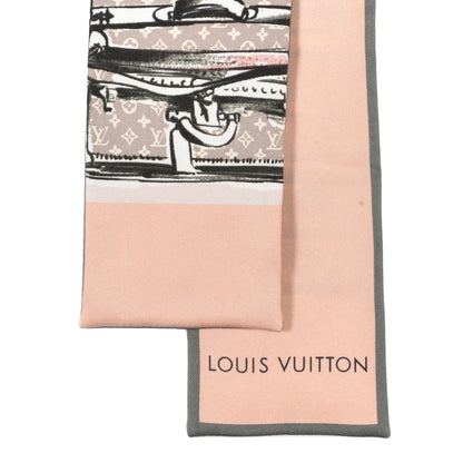 Louis Vuitton Silk Monogram Trunks Bandeau Rose Poudre 2 of 4