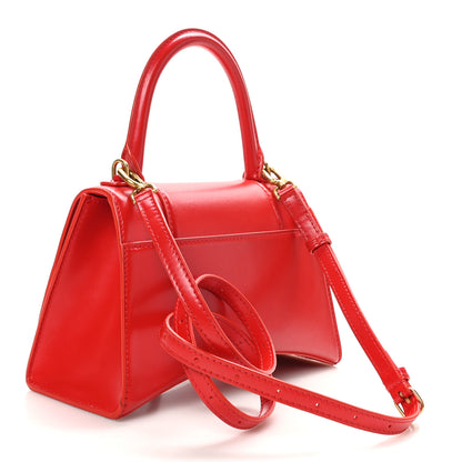 Balenciaga Shiny Box Calfskin Small Hourglass Top Handle Bag Bright Red 3 of 11
