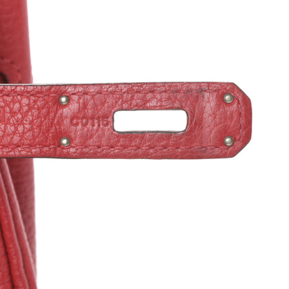 Hermes Taurillon Clemence Birkin 30 Rouge Casaque 7 of 15