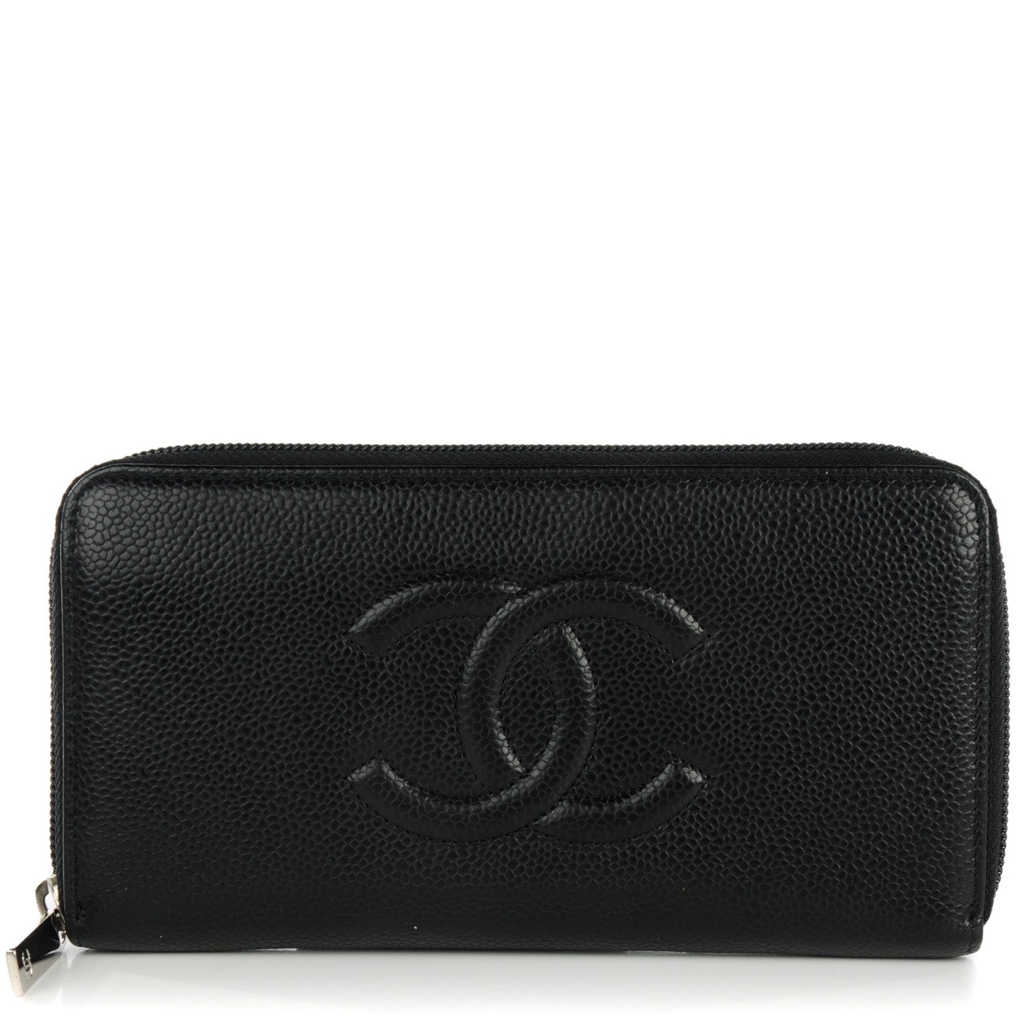 Chanel Caviar Timeless CC Large Gusset Zip Around Wallet Black 1 of 8