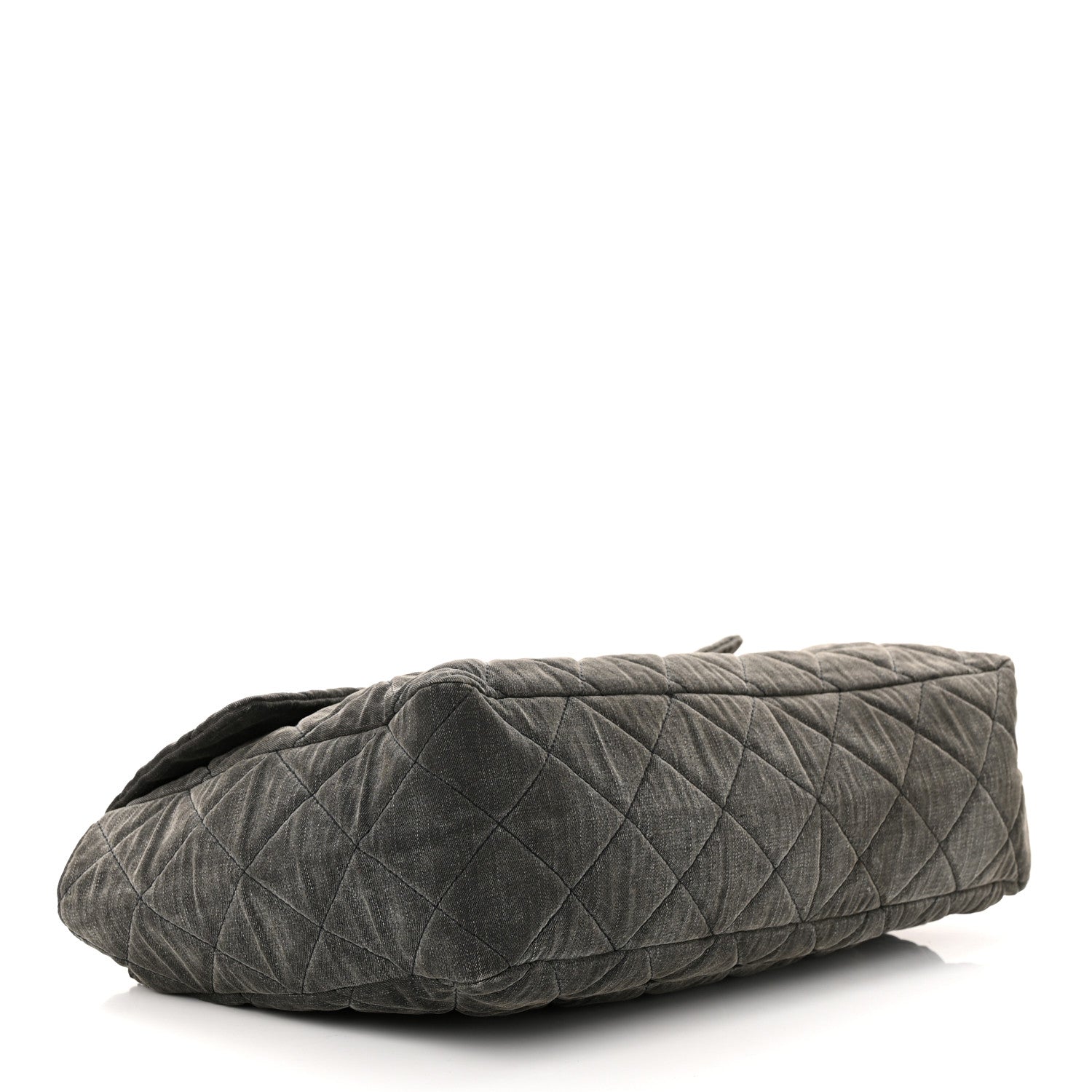 Chanel Denim Quilted XXL Reissue Flap Grey 4 of 12