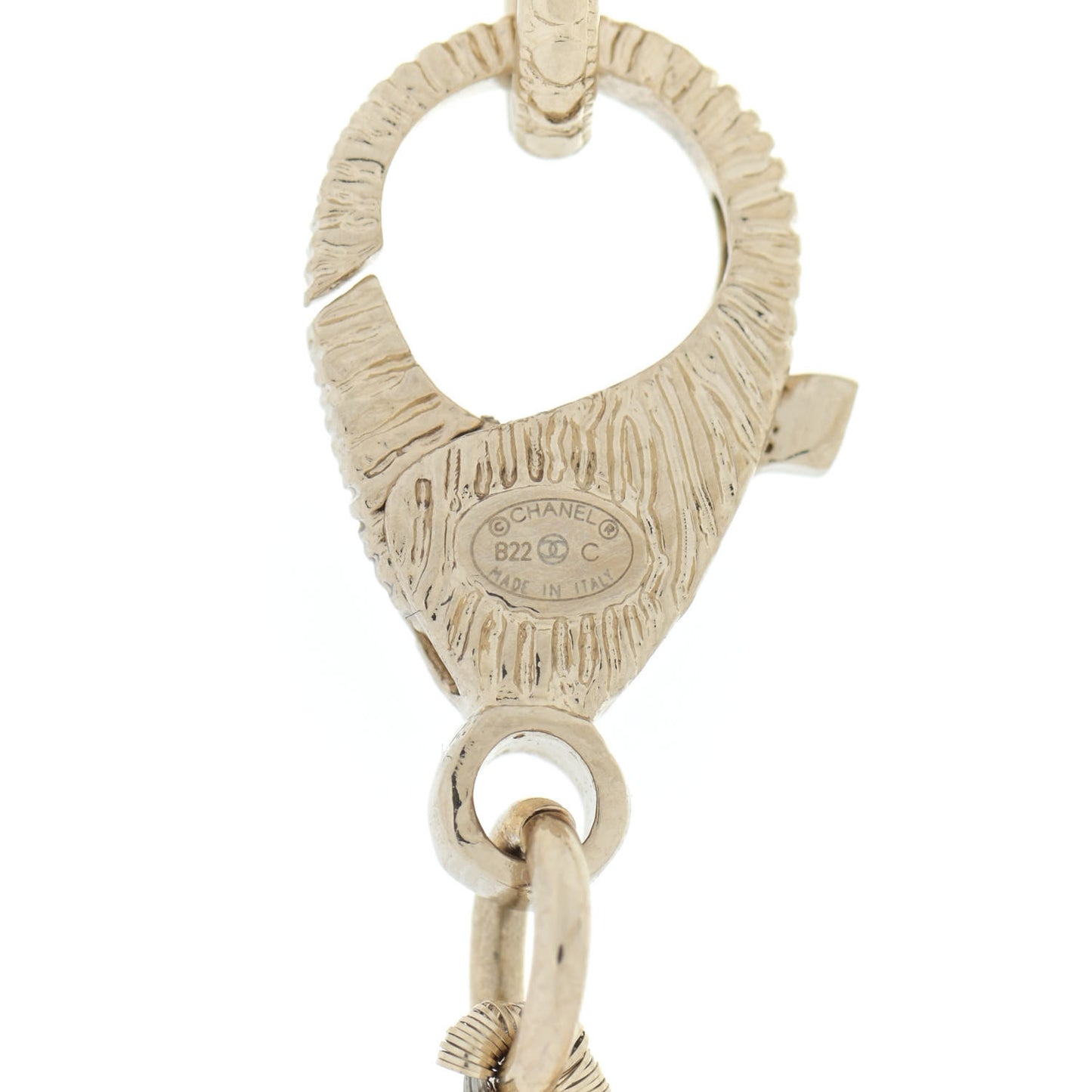 Pearl Crystal CC Short Necklace Gold