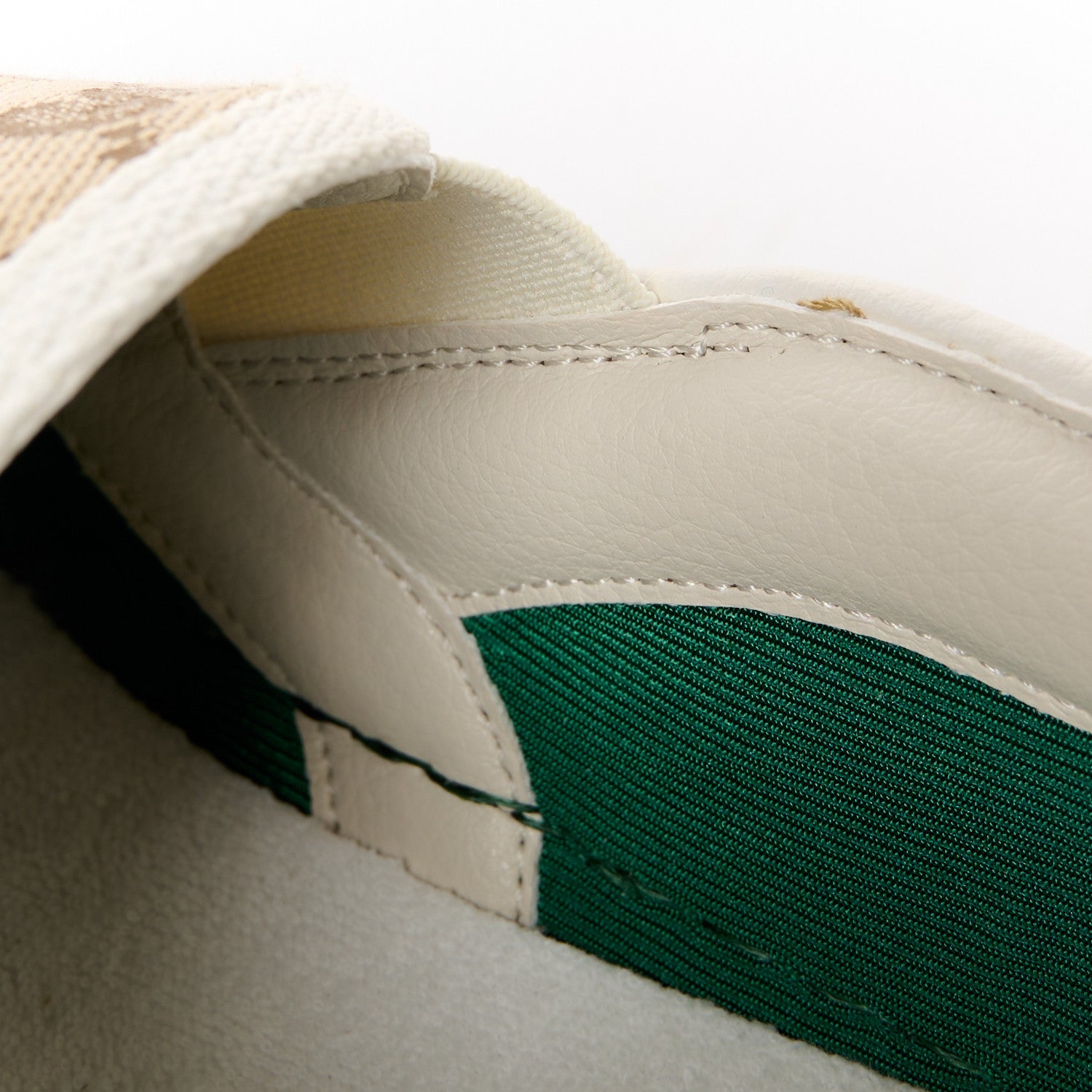 Gucci GG Monogram Womens 1977 Tennis Slip On 30mm Sneakers 37.5 Beige Ebony Mystic White 8 of 9