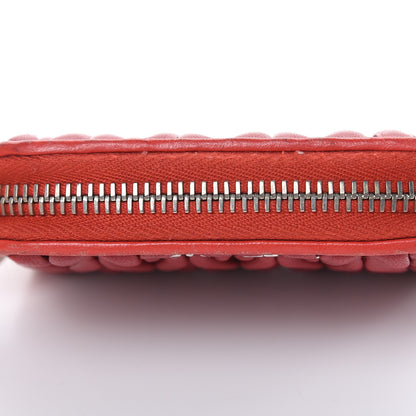 Miu Miu Nappa Matelasse Zip Around Compact Wallet Fuoco 14 of 14