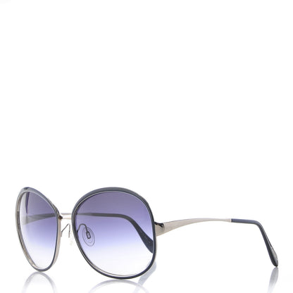 Oliver Peoples Racy Round Sunglasses Blue Silver 1 of 8