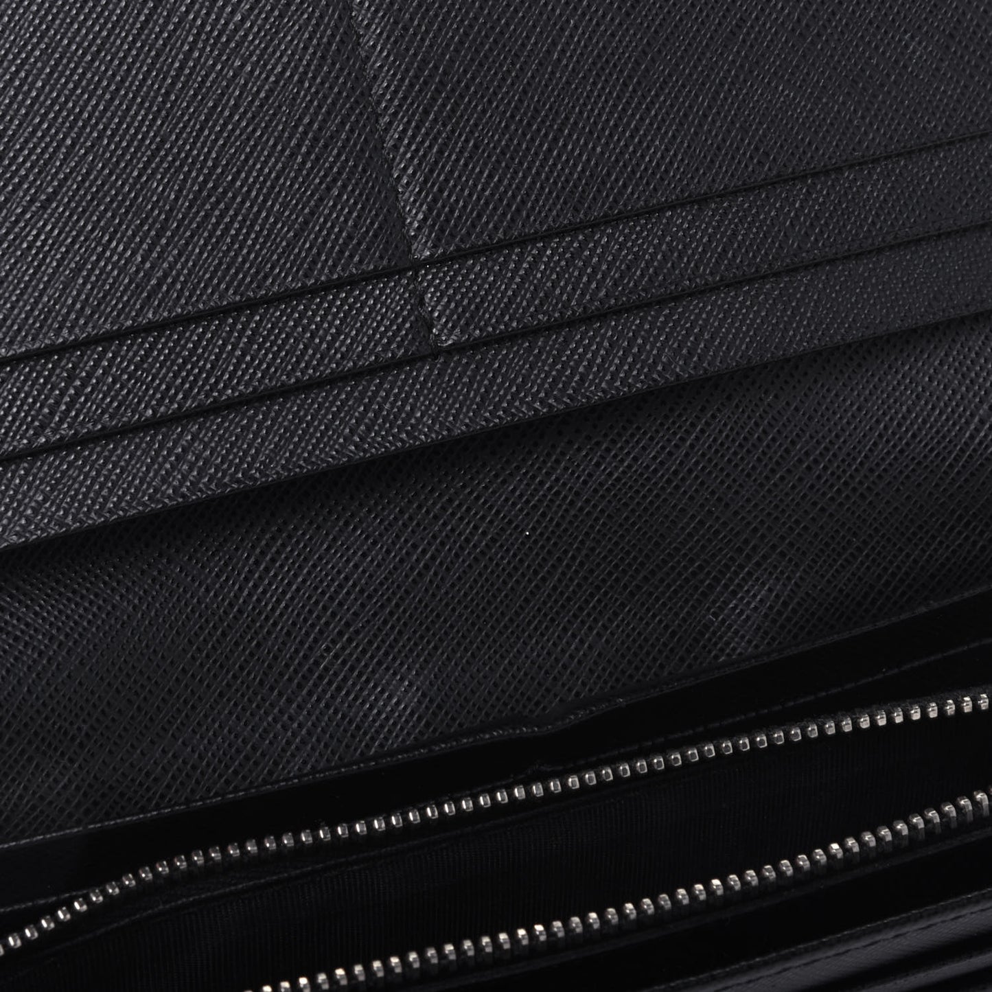 Saffiano Metal Continental Flap Wallet Black
