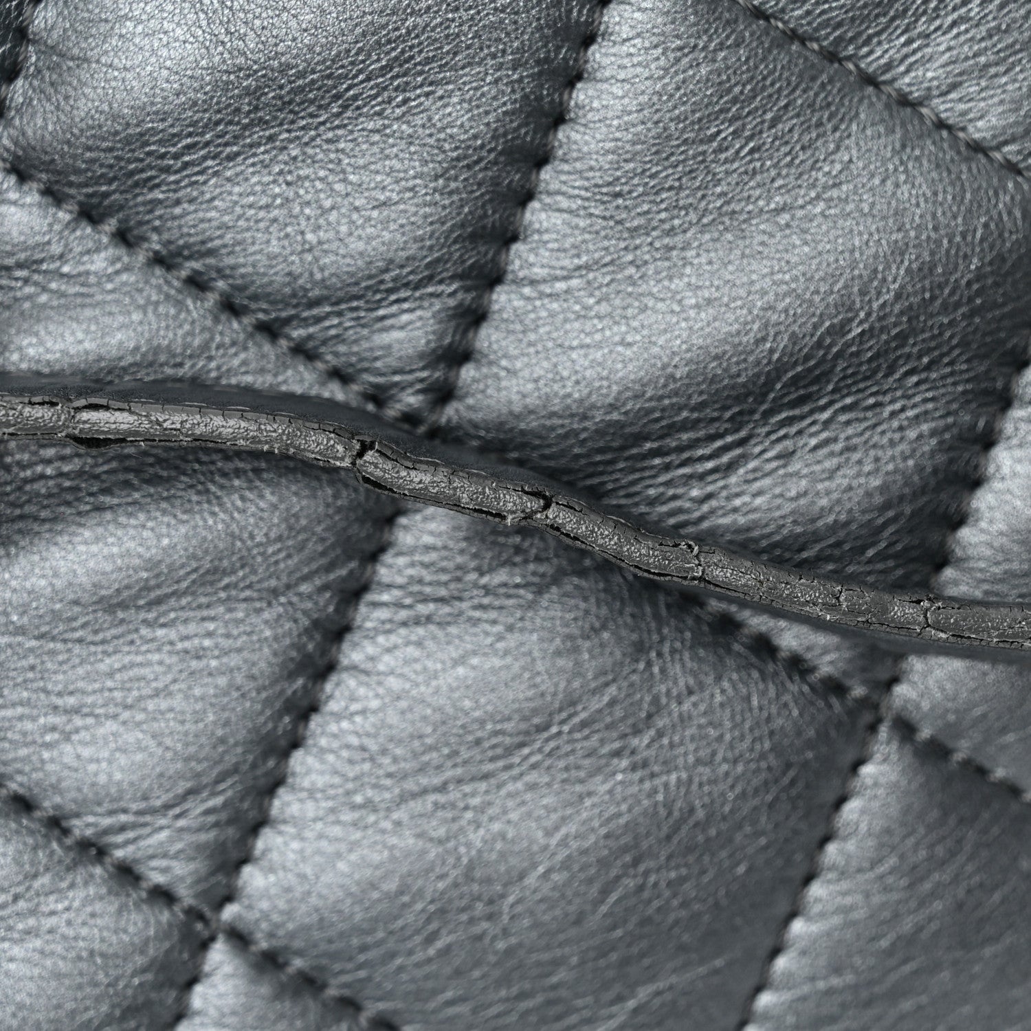 Chanel Metallic Lambskin Quilted Large Week End on Mars Tote Charcoal 15 of 15