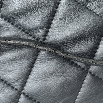 Chanel Metallic Lambskin Quilted Large Week End on Mars Tote Charcoal 15 of 15