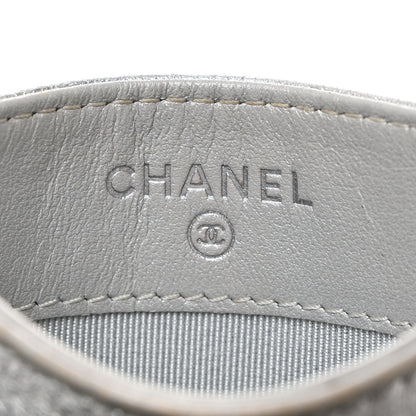 Chanel Metallic Lambskin Quilted Card Holder Silver 6 of 13