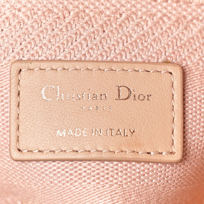 Christian Dior Canvas Embroidered Cannage Medium Lady D-Lite Pink 6 of 12