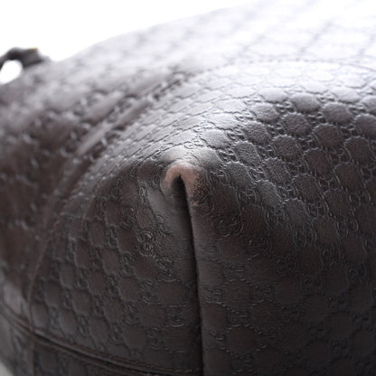Gucci Guccissima Large Bree Foldover Tote Chocolate 8 of 13