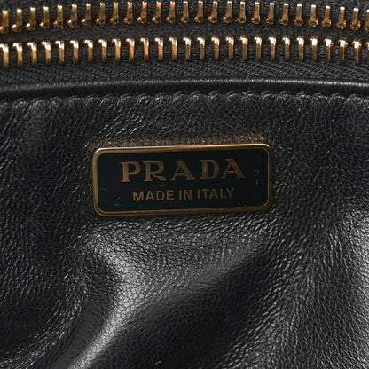 Prada Calfskin Soft Sound Charms Shoulder Bag Black 5 of 14