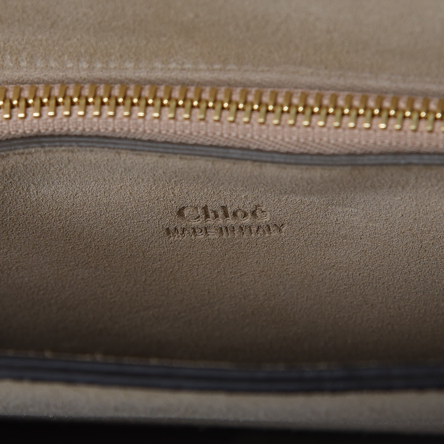 Chloe Calfskin Suede Medium Faye Shoulder Bag Motty Grey 6 of 9