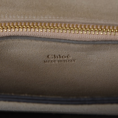 Chloe Calfskin Suede Medium Faye Shoulder Bag Motty Grey 6 of 9