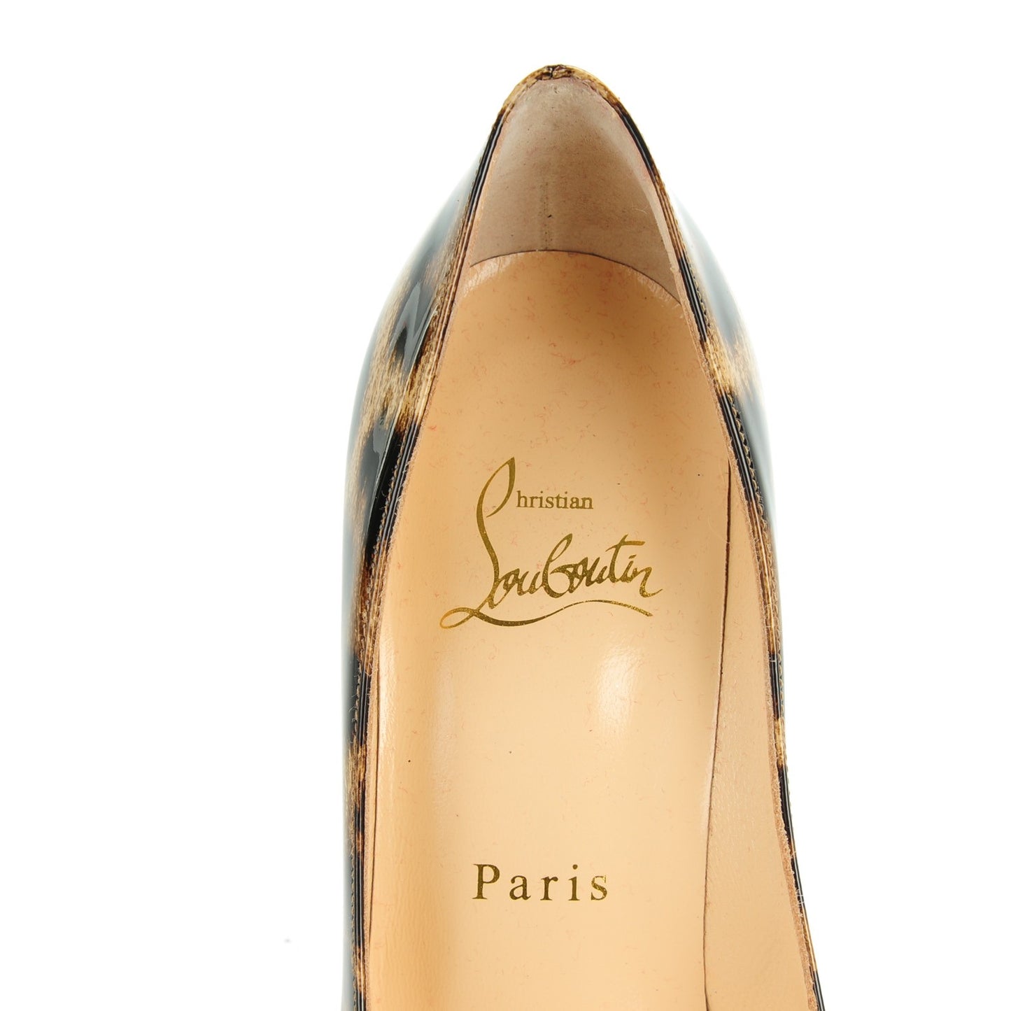 Patent Leopard Print Decollete 554 100 Pumps 36 Brown