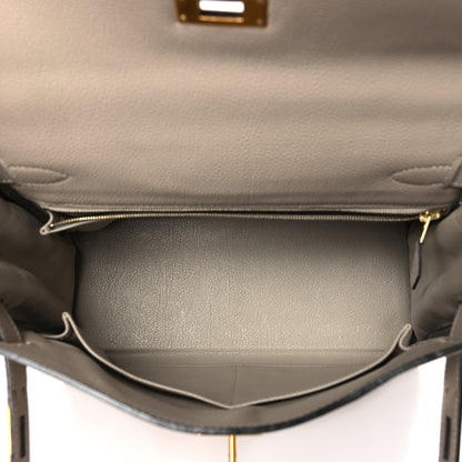 Hermes Togo Kelly Retourne 28 Gris Tourterelle 5 of 11