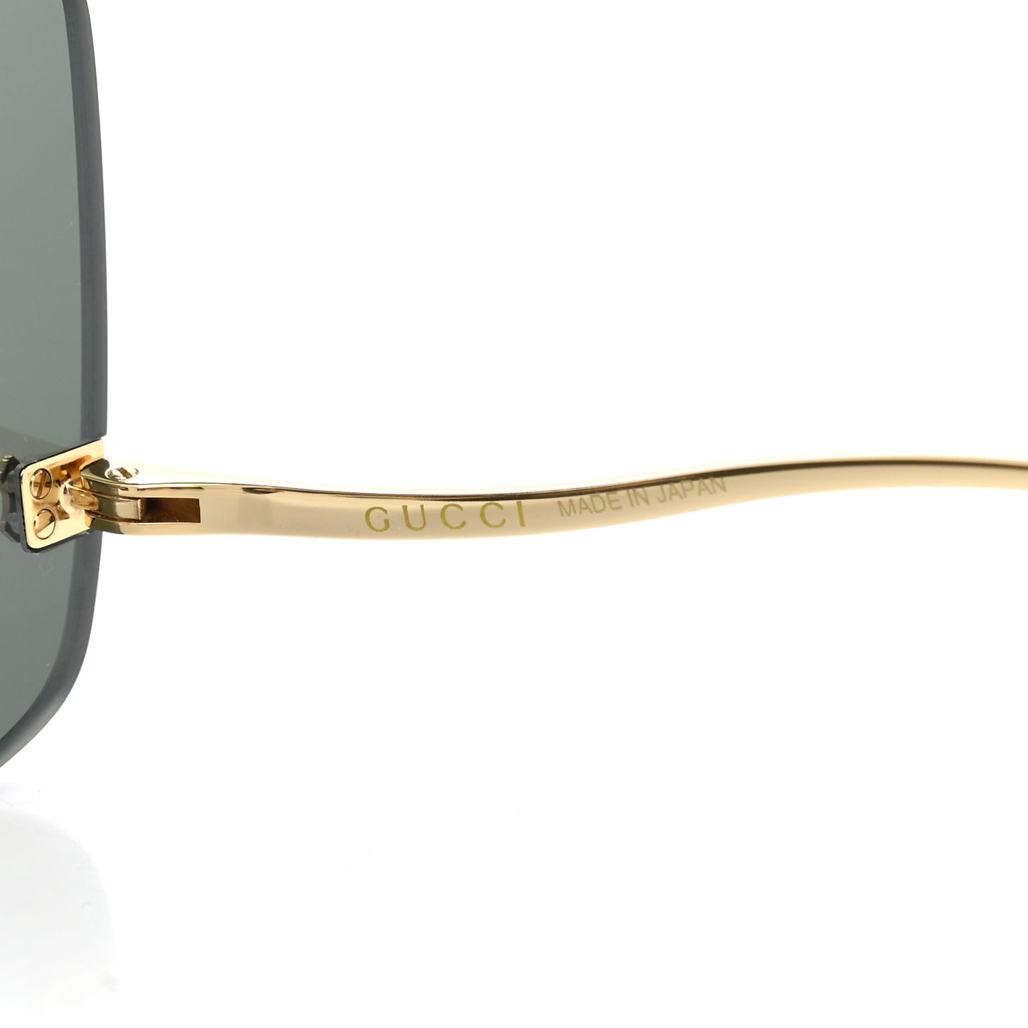 Metal Rimless Sunglasses GG0352S Gold