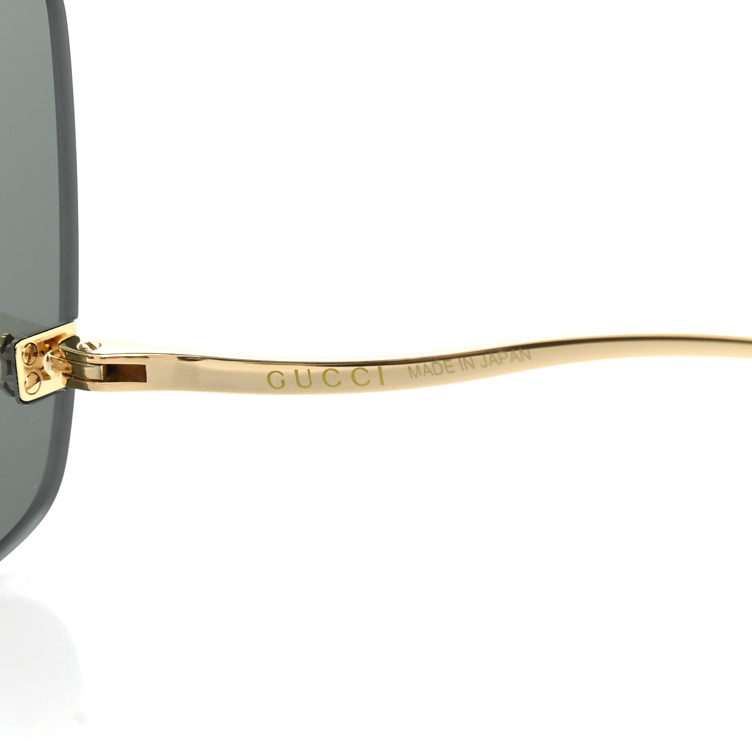 Gucci Metal Rimless Sunglasses GG0352S Gold 7 of 7