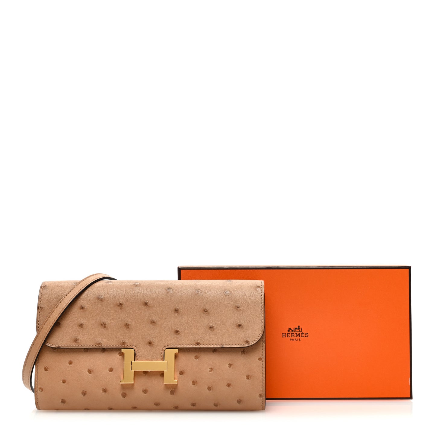 Ostrich Constance Long Wallet To Go Chai