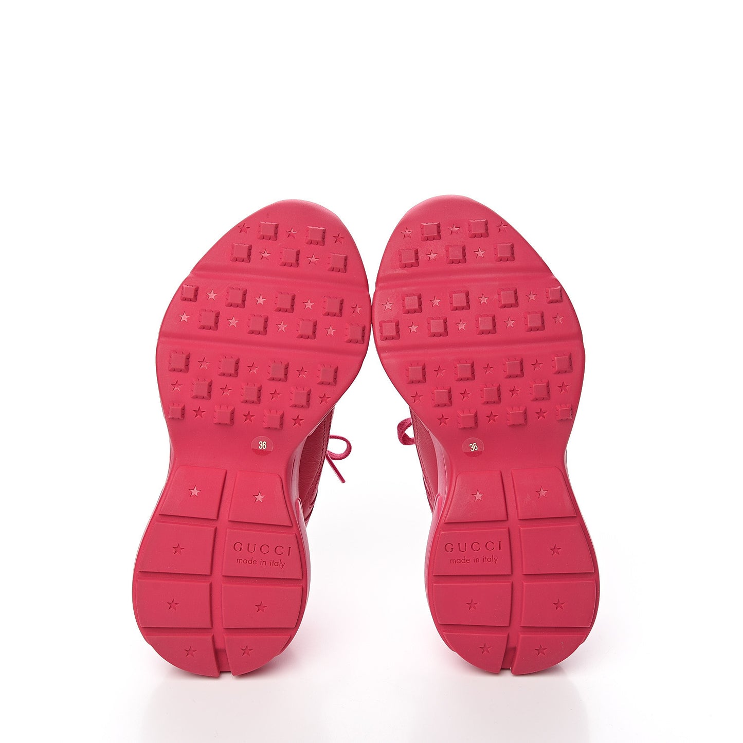Calfskin Logo Womens Rhyton Sneakers 36 Box Pink