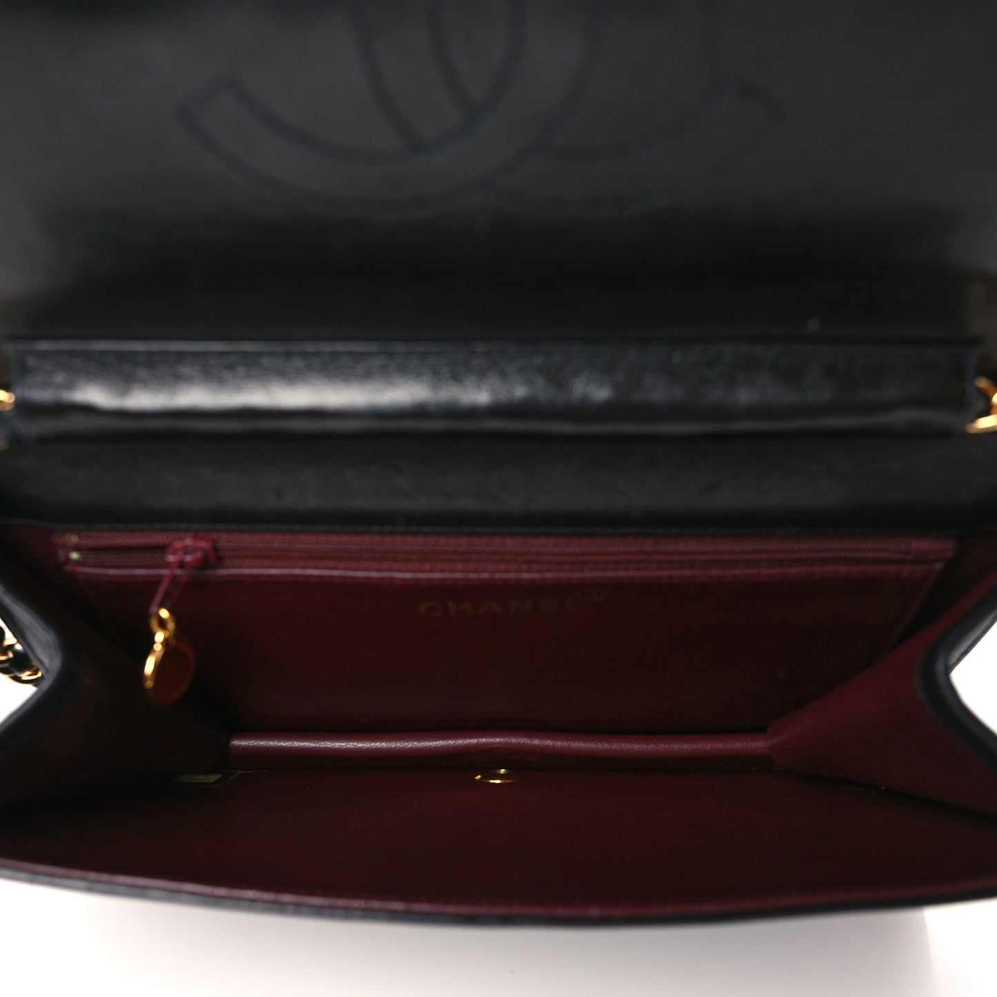 Lambskin Quilted Small Single Flap Black