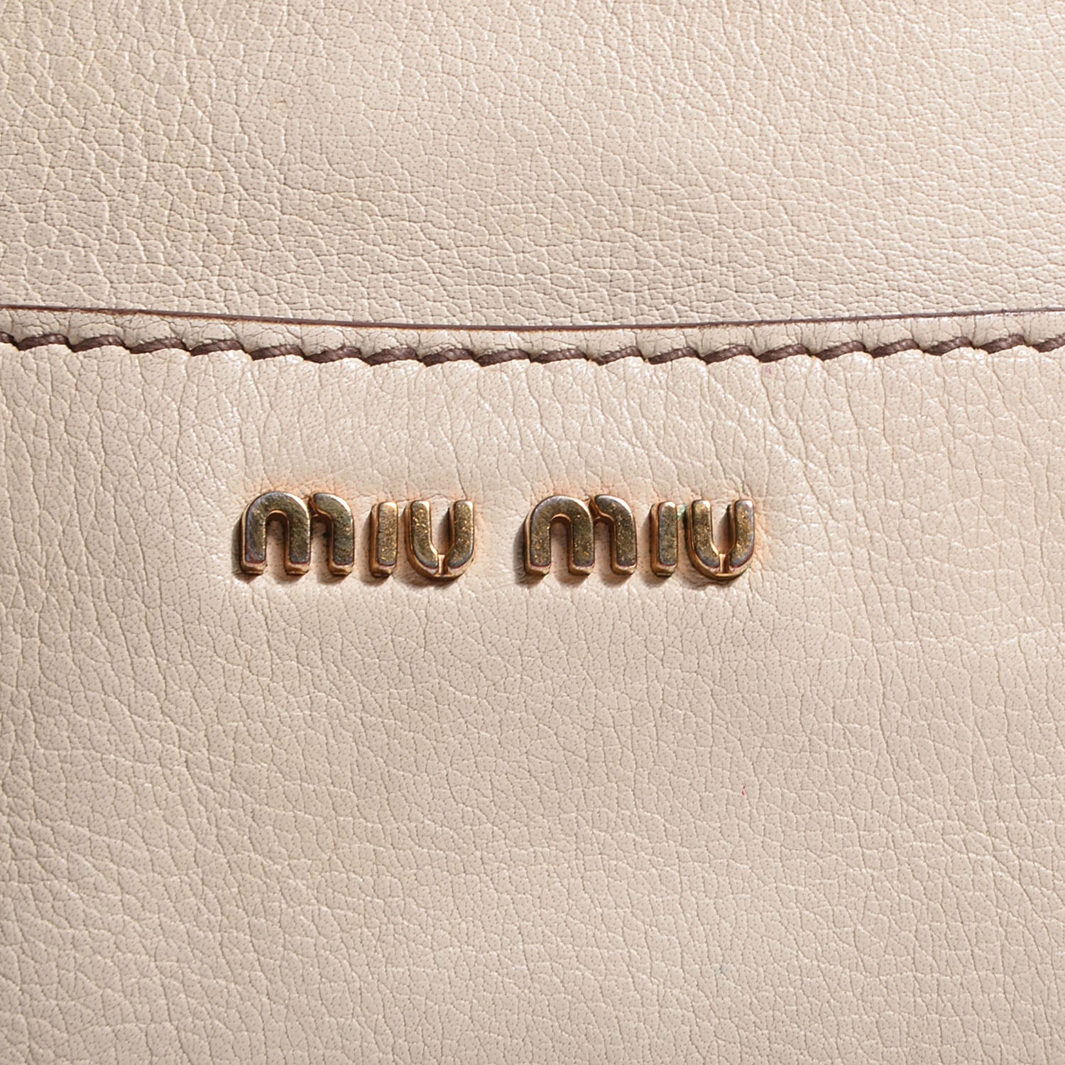 Miu Miu Leather Chain Shoulder Bag Ivory 6 of 9