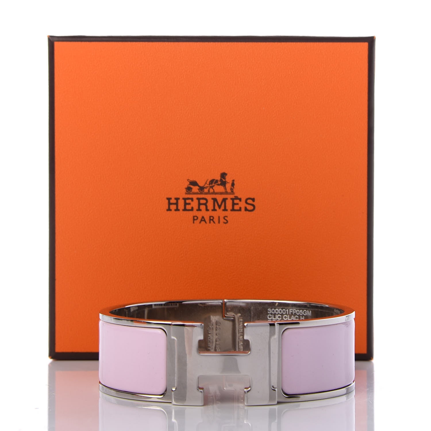Hermes Enamel Wide Clic Clac H Bracelet GM Rose Dragee 6 of 6
