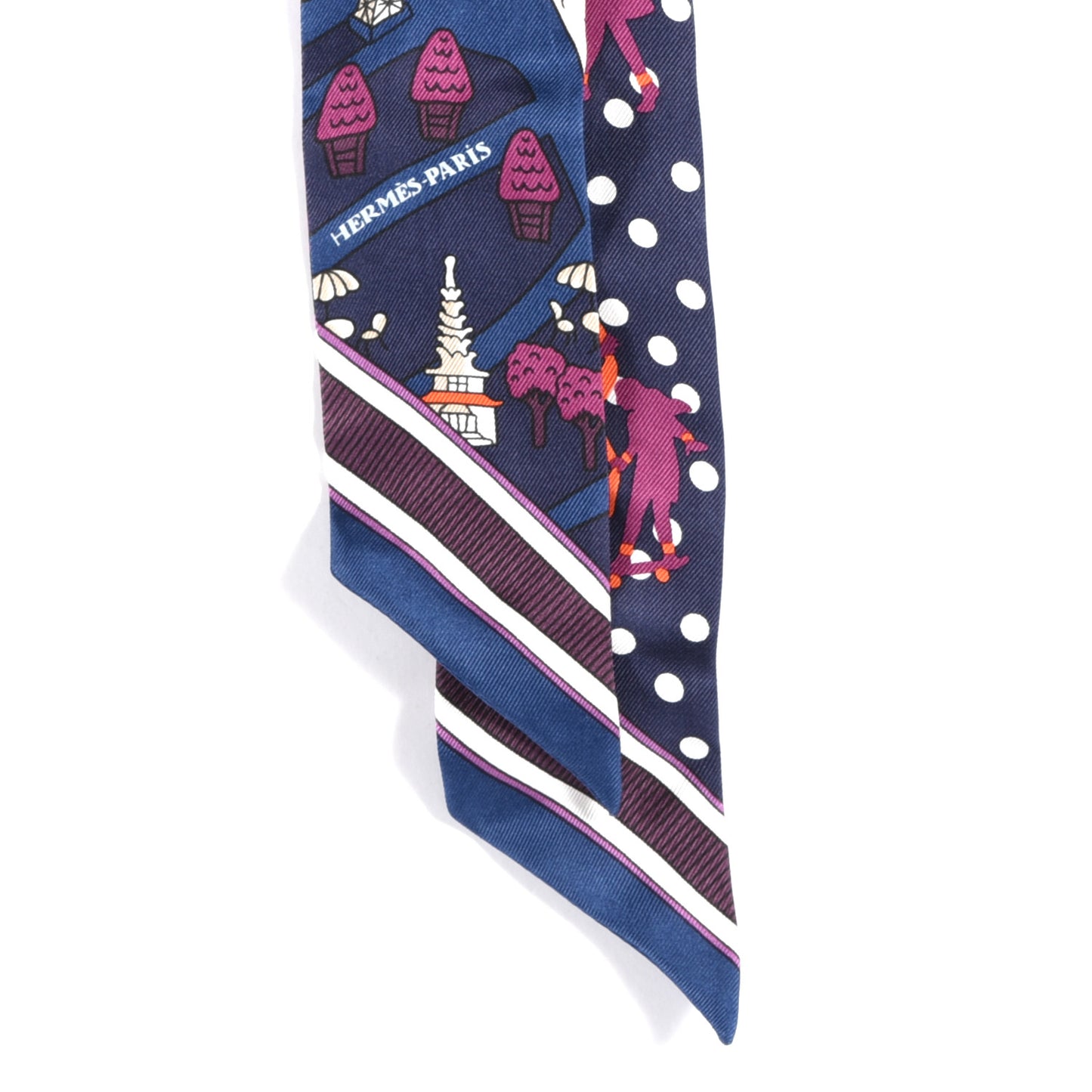 Silk Les Nouveaux Amoureux de Paris Twilly Marine Violet White