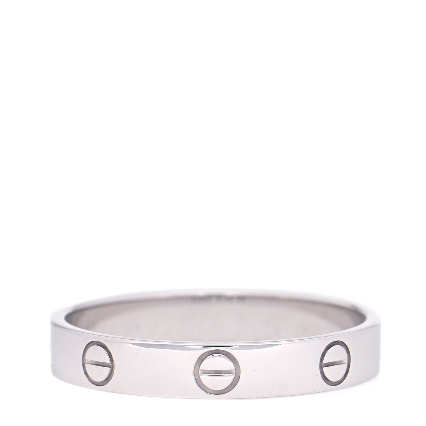 18K White Gold 3.5mm LOVE Wedding Band Ring 60 9