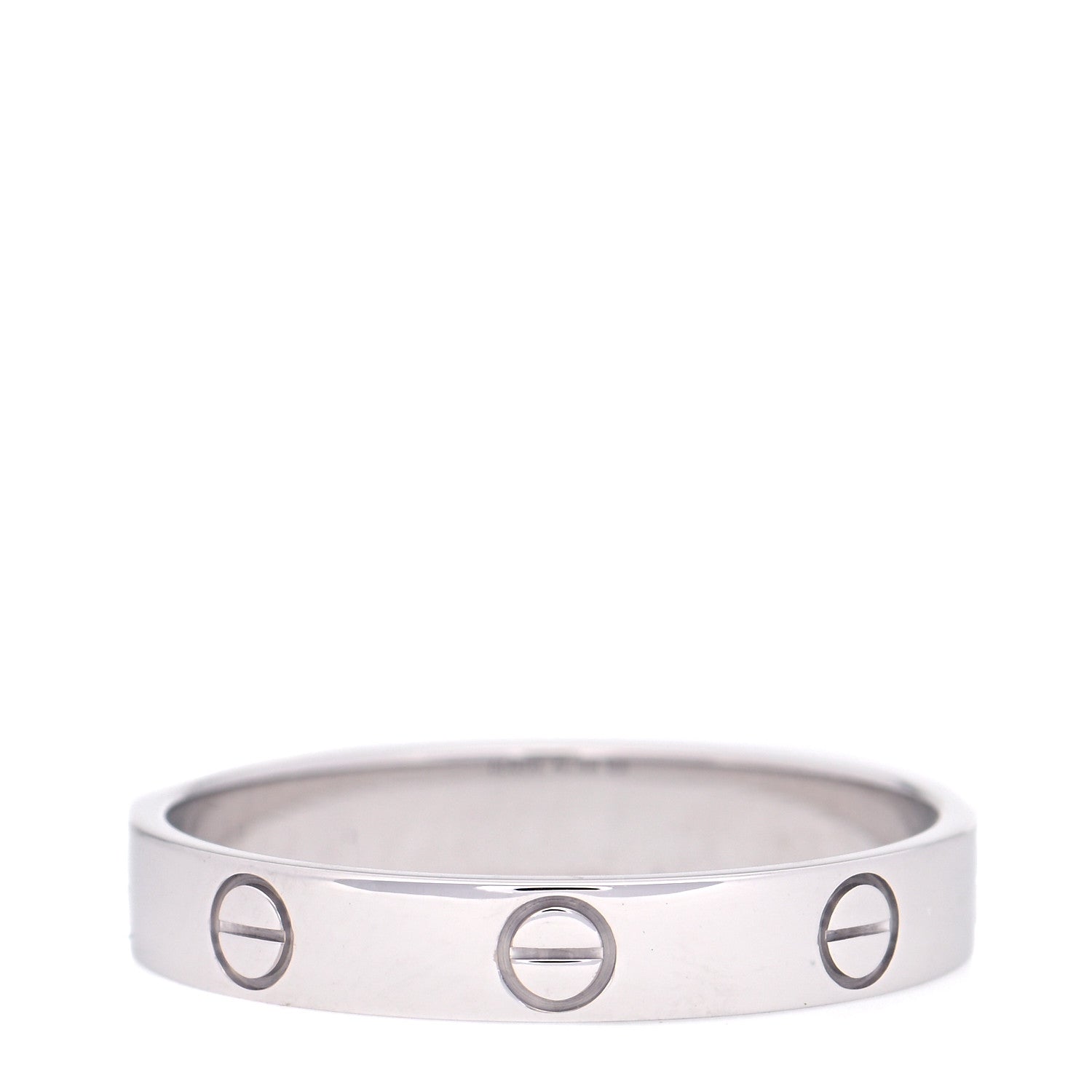 Cartier 18K White Gold 3.5mm LOVE Wedding Band Ring 60 9 3 of 6