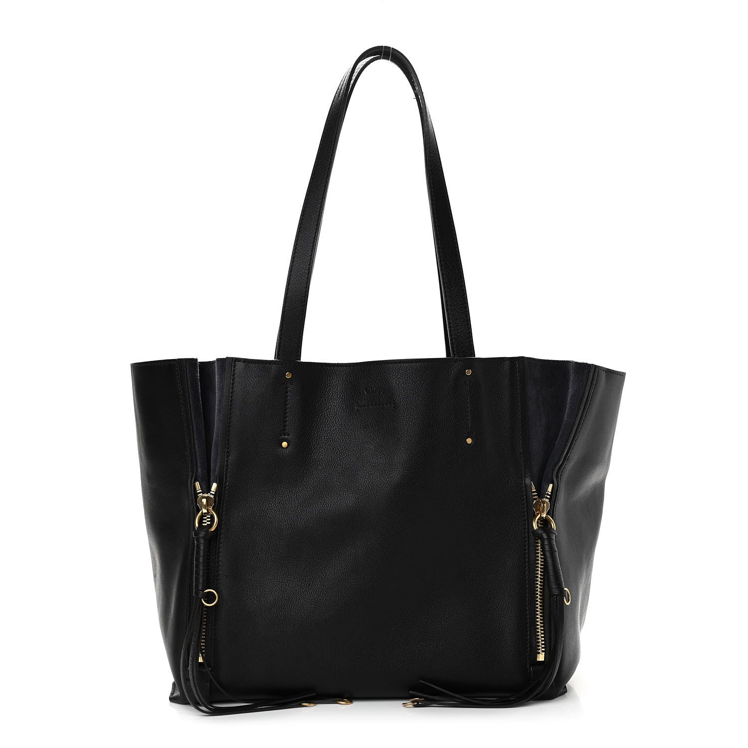Chloe Smooth Calfskin Medium Milo Shopping Tote Black 1 of 11