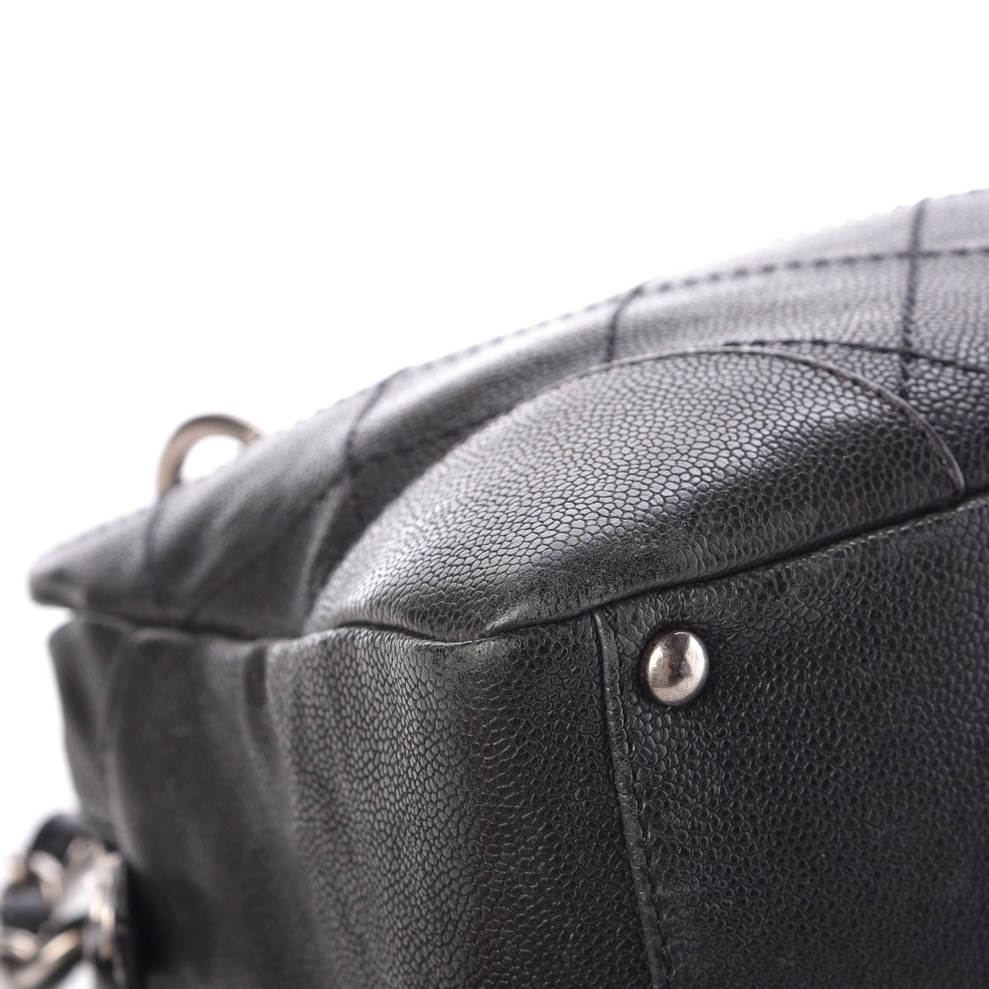 Distressed Caviar Outdoor Ligne Tote Black
