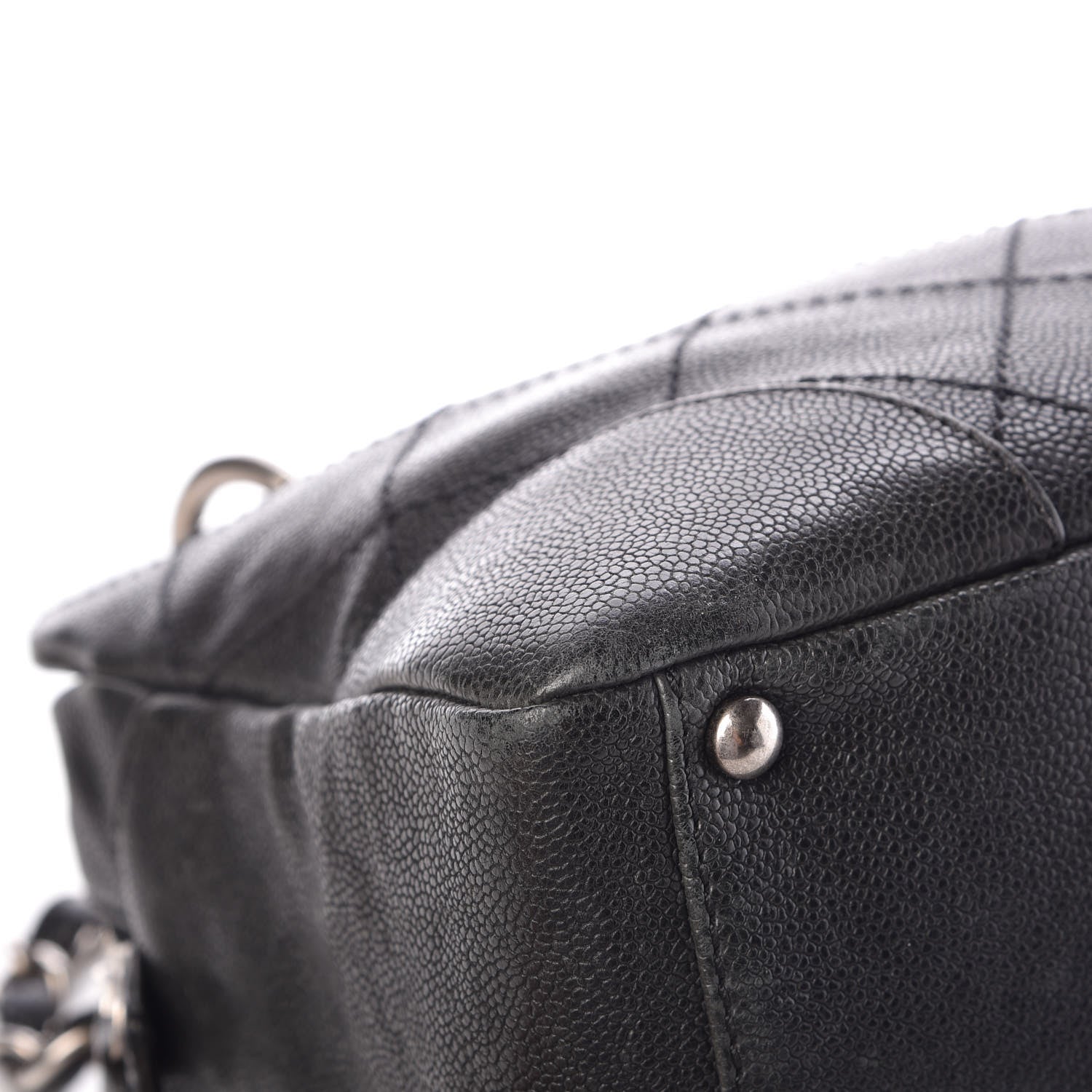 Chanel Distressed Caviar Outdoor Ligne Tote Black 8 of 11