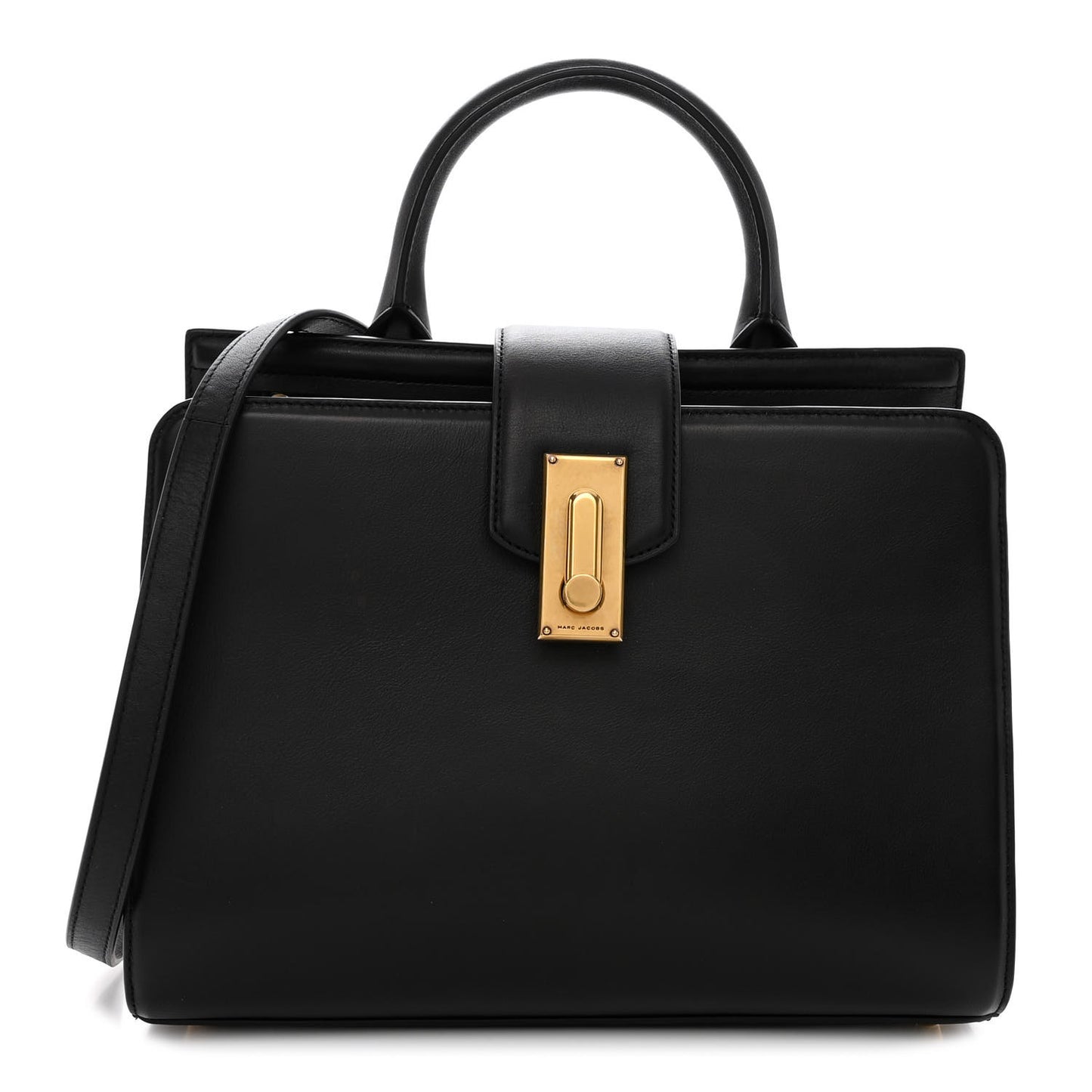 Calfskin Small West End Top Handle Bag Black