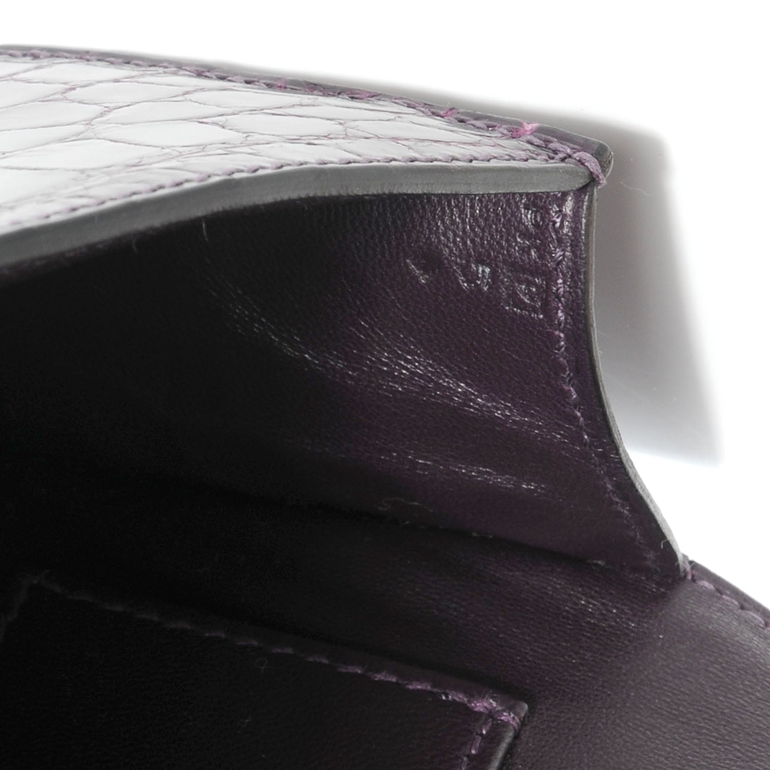 Hermes Niloticus Crocodile Egee Clutch Aubergine 8 of 8