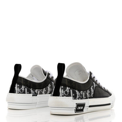 Christian Dior Technical Canvas Mesh Oblique Printed Mens B23 Low Top Sneaker 42 Black White 4 of 9