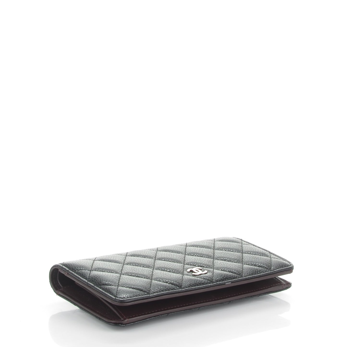Caviar Quilted Yen Wallet Black