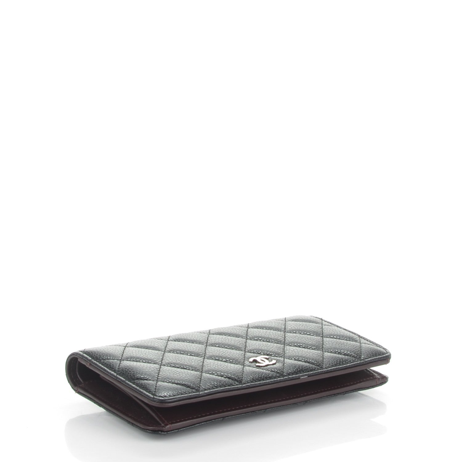 Chanel Caviar Quilted Yen Wallet Black 4 of 8